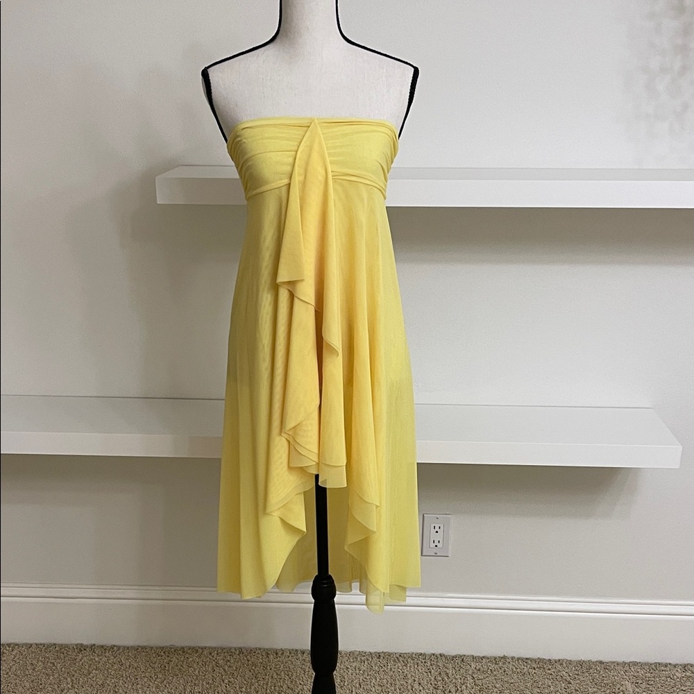 VENUS Strapless Yellow Dress swim cover up